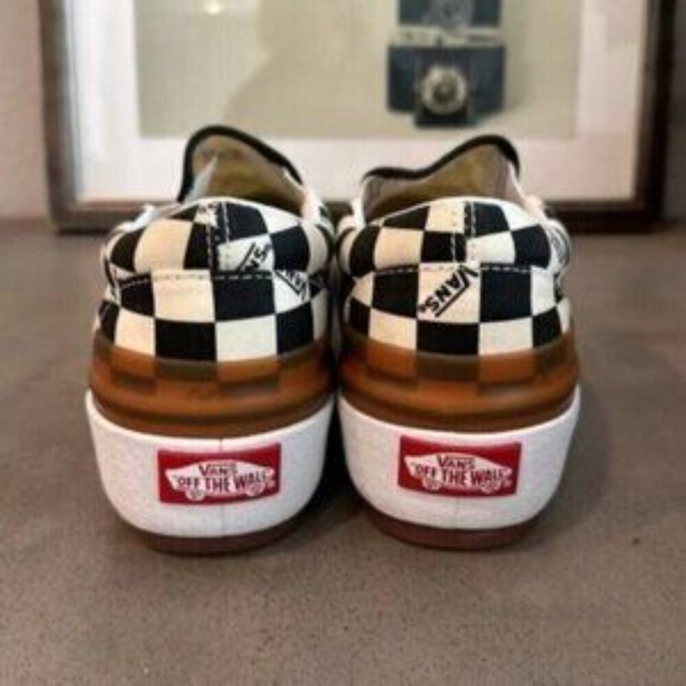 Vans Stacked Checkerboard Canvas Slip-On Shoes - image 6